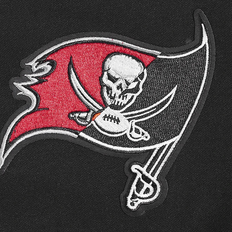 Sweat à capuche zippé logo fendu Pro Standard noir pour femme des Buccaneers de Tampa Bay