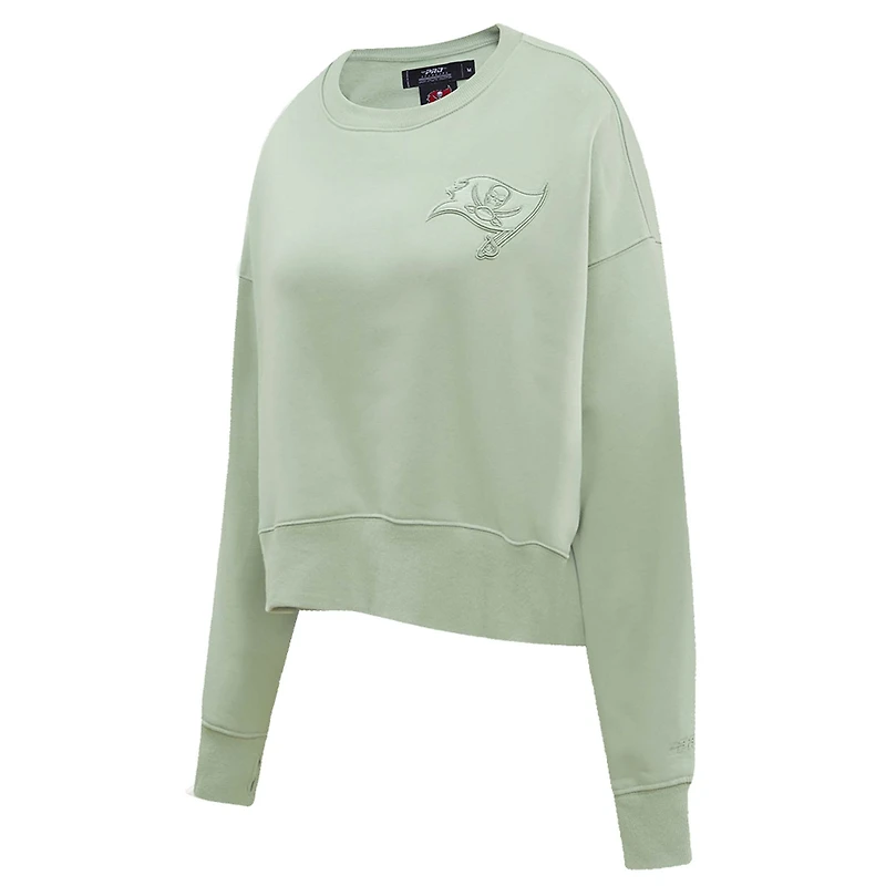 Sweat-shirt oversize court neutre Pro Standard vert clair pour femme des Tampa Bay Buccaneers