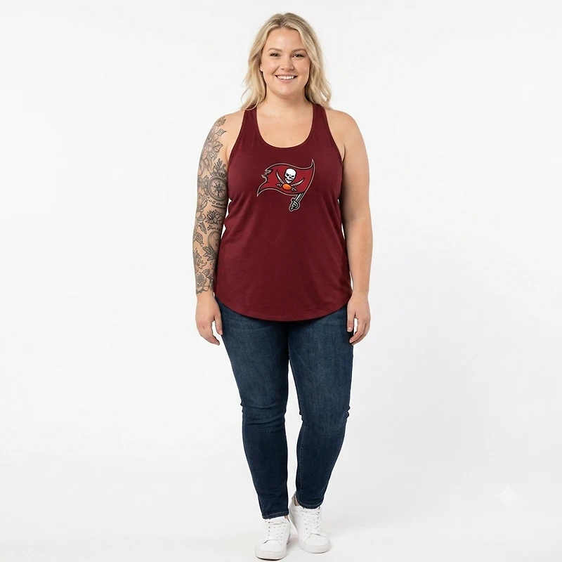 Women's Profile  Red Tampa Bay Buccaneers Plus Basic Tank Top