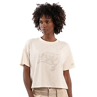 T-shirt court à strass Starter Cream pour femme