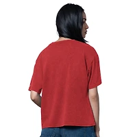 T-shirt surdimensionné rouge chiné pour femme des Tampa Bay Buccaneers, membre du Temple de la renommée