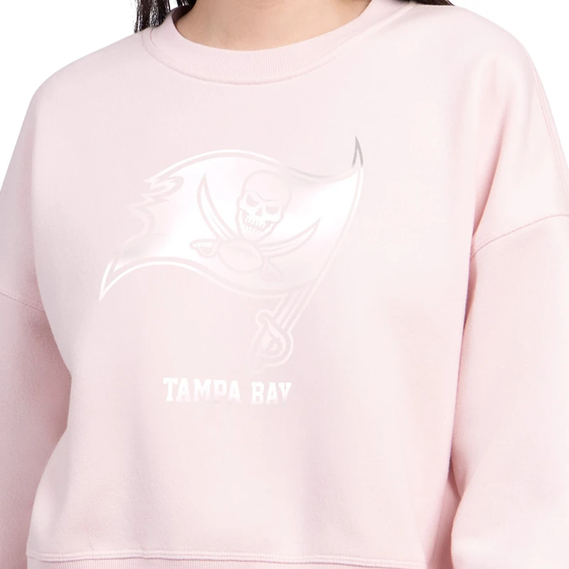 Women's Starter Light Pink Tampa Bay Buccaneers Travel Pastels Boxy Fleece Sweatshirt