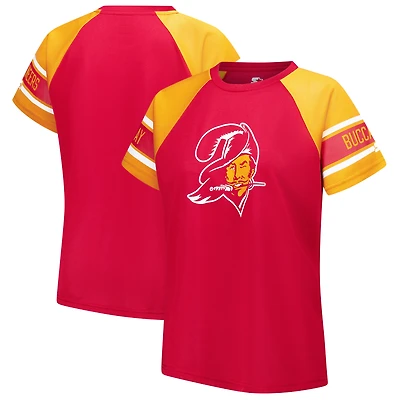 Haut raglan à blocs de couleurs 1er tour des Buccaneers Tampa Bay orange starter pour femmes