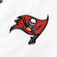 Women's Starter White Tampa Bay Buccaneers Line Up Satin Full-Snap Varsity Jacket