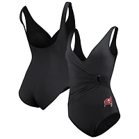 Maillot de bain une pièce Tommy Bahama noir Tampa Bay Buccaneers Pearl Clara pour femme