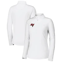 Women's Tommy Bahama White Tampa Bay Buccaneers Sport Playa Vista IslandZone Quarter-Zip Jacket