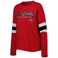 T-shirt tunique à manches longues Tommy Hilfiger Tampa Bay Buccaneers Justine rouge pour femme