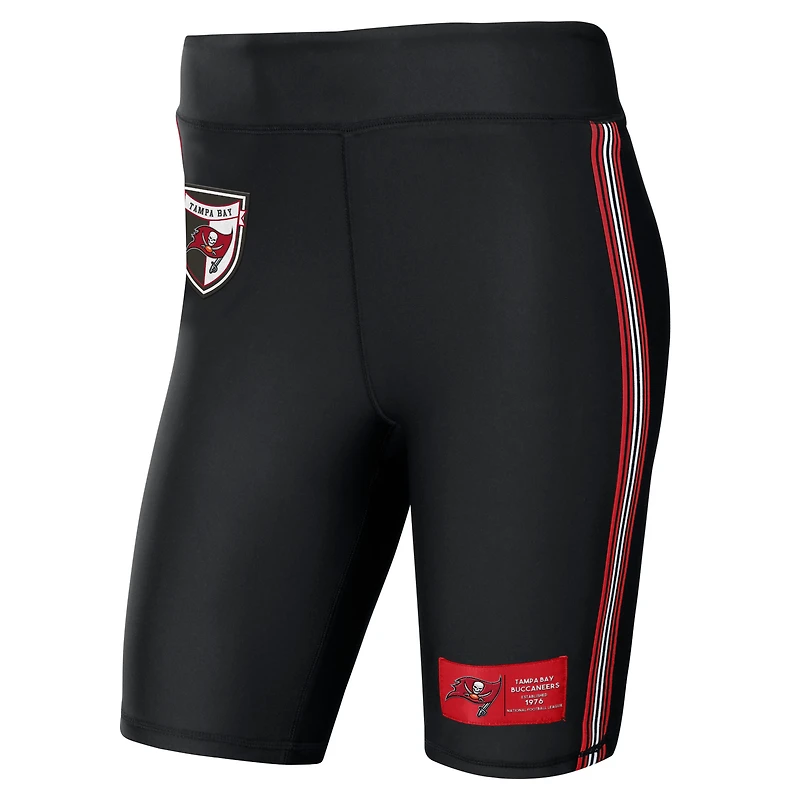 Short de motard noir WEAR by Erin Andrews des Buccaneers Tampa Bay pour femmes