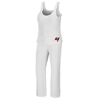 WEAR by Erin Andrews Crème Tampa Bay Buccaneers Ensemble débardeur et pantalon confortable à encolure dégagée pour femmes