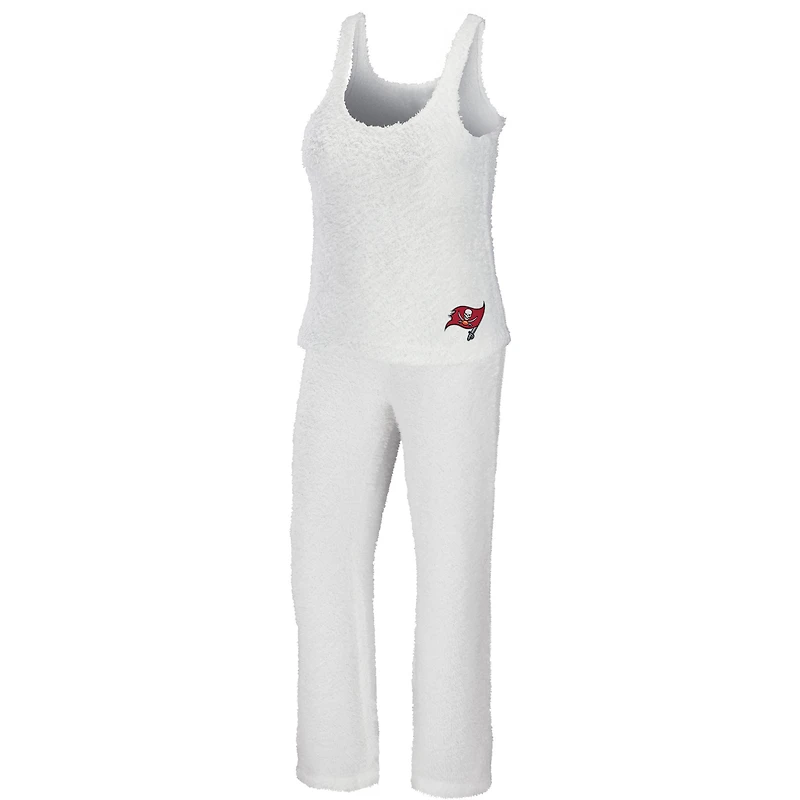 WEAR by Erin Andrews Crème Tampa Bay Buccaneers Ensemble débardeur et pantalon confortable à encolure dégagée pour femmes