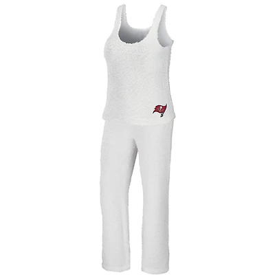 WEAR by Erin Andrews Crème Tampa Bay Buccaneers Ensemble débardeur et pantalon confortable à encolure dégagée pour femmes