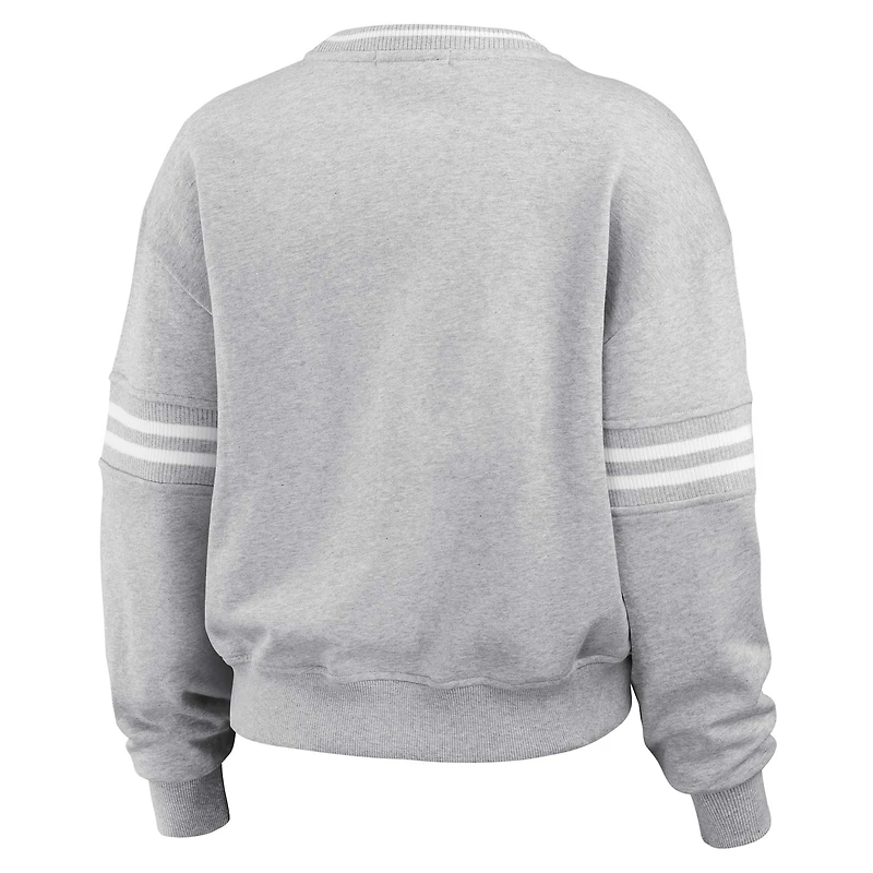 Sweat-shirt court gris chiné des Tampa Bay Buccaneers pour femme WEAR by Erin Andrews