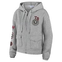 Women's WEAR by Erin Andrews Heather Gray Tampa Bay Buccaneers Full-Zip Hoodie