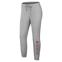 Ensemble de nuit pour femme WEAR by Erin Andrews Heather Gray Tampa Bay Buccaneers en tricot à manches longues et pantalon