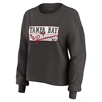 Ensemble de détente pour femme WEAR by Erin Andrews, maillot rugby épais en étain des Buccaneers Tampa Bay, t-shirt à manches longues et short