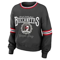 Sweat-shirt ras du cou de préparation des Buccaneers Tampa Bay en étain pour femme WEAR by Erin Andrews