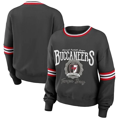 Sweat-shirt ras du cou de préparation des Buccaneers Tampa Bay en étain pour femme WEAR by Erin Andrews