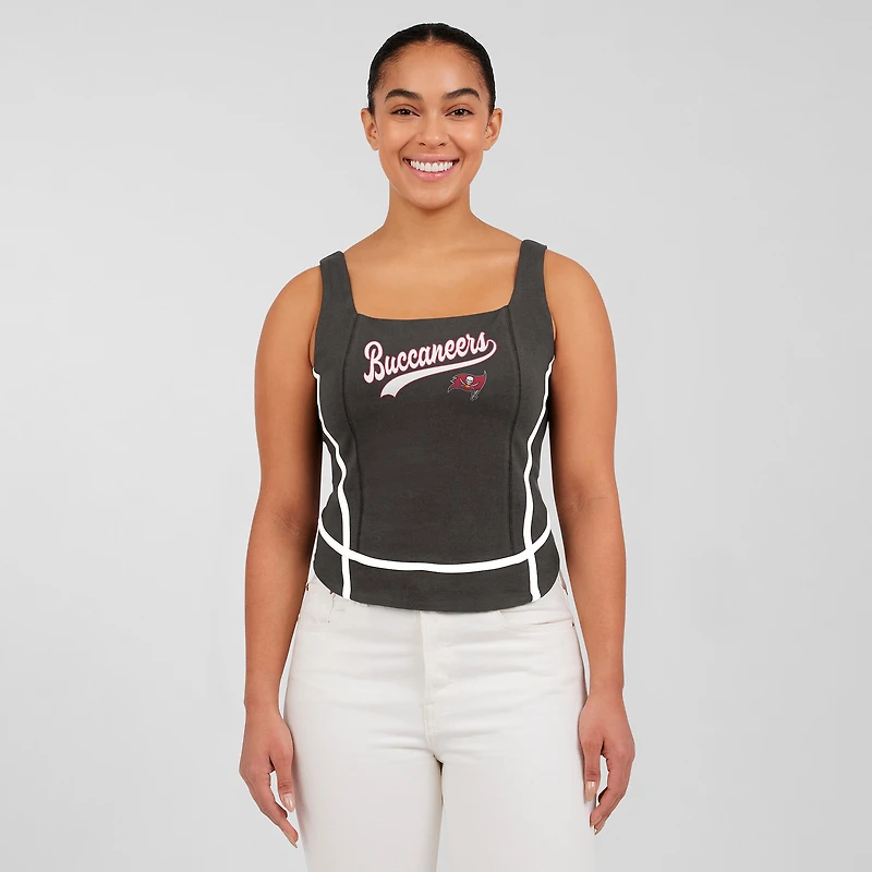 Débardeur à col carré en étain Tampa Bay Buccaneers pour femme WEAR by Erin Andrews