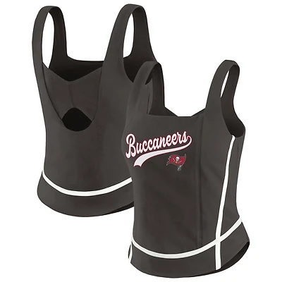 Women's WEAR by Erin Andrews Pewter Tampa Bay Buccaneers Square Neck Tank Top