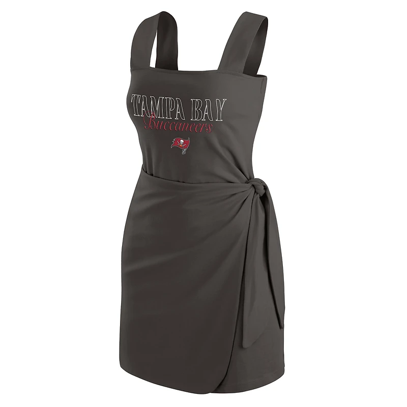 Women's WEAR by Erin Andrews Pewter Tampa Bay Buccaneers Wrap Dress