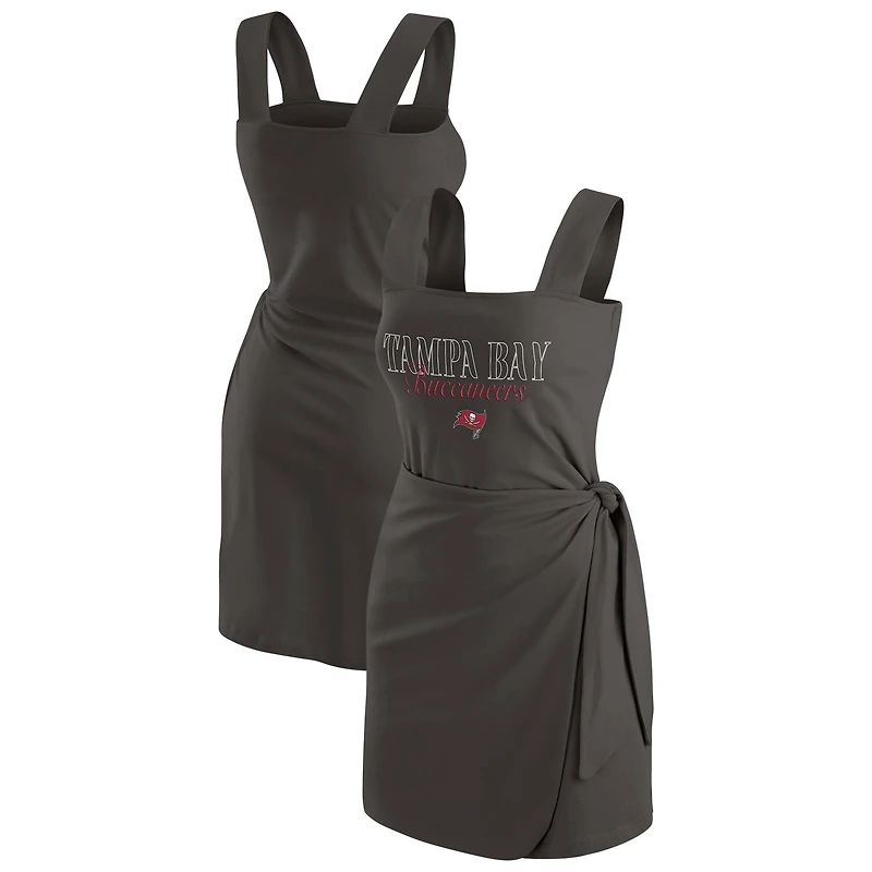 Women's WEAR by Erin Andrews Pewter Tampa Bay Buccaneers Wrap Dress