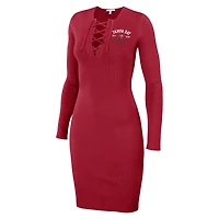 Robe à lacets manches longues rouge Tampa Bay Buccaneers pour femme WEAR by Erin Andrews