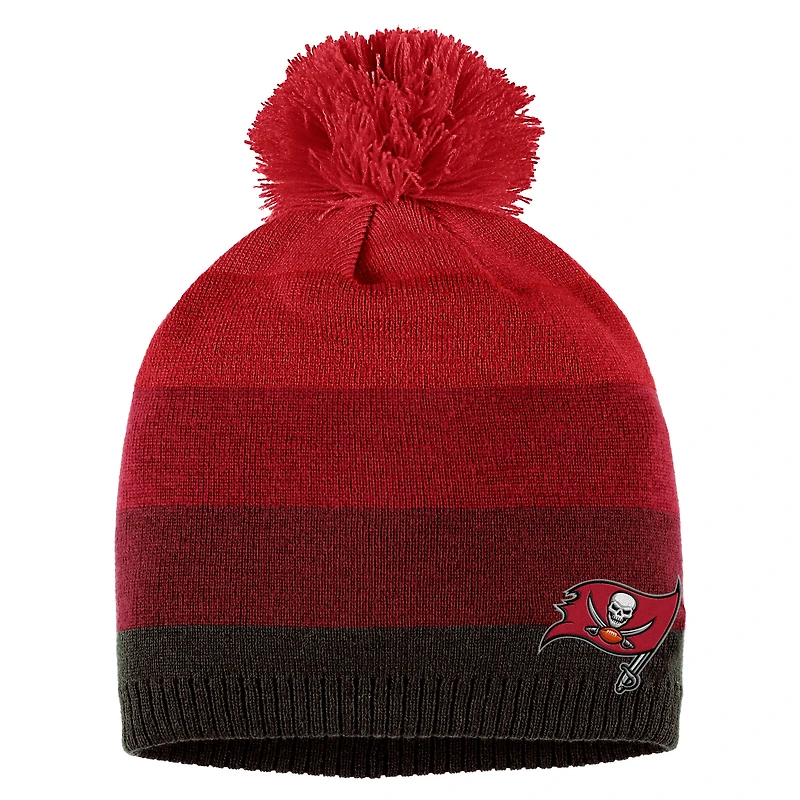 Women's WEAR by Erin Andrews Red Tampa Bay Buccaneers Ombre Pom Knit Hat and Scarf Set