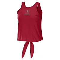 WEAR by Erin Andrews Débardeur rouge à nouer dans le dos ouvert des Buccaneers de Tampa Bay pour femmes