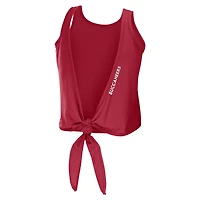 WEAR by Erin Andrews Débardeur rouge à nouer dans le dos ouvert des Buccaneers de Tampa Bay pour femmes