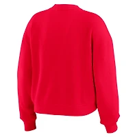 Ensemble de détente pour femme WEAR by Erin Andrews Red Tampa Bay Buccaneers en tricot tri-blend à manches longues et pantalon grande taille