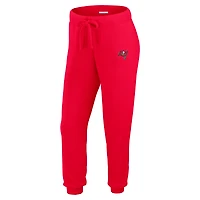 Ensemble de détente pour femme WEAR by Erin Andrews Red Tampa Bay Buccaneers en tricot tri-blend à manches longues et pantalon grande taille