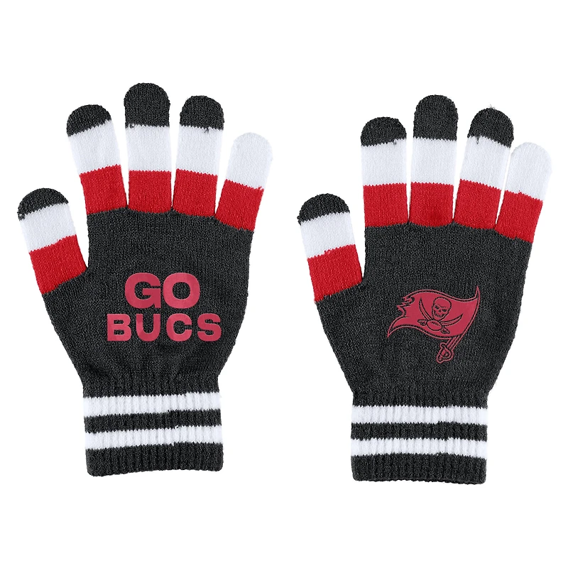 Ensemble écharpe et gants rayés pour femme WEAR by Erin Andrews des Buccaneers de Tampa Bay