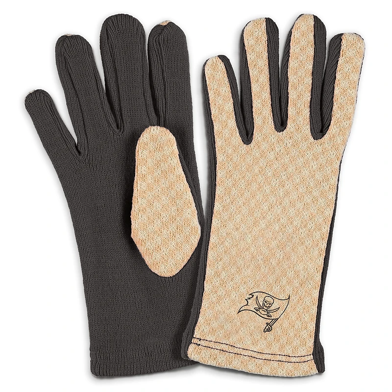 Women's WEAR by Erin Andrews Tampa Bay Buccaneers Tonal Microcheck Scarf & Glove Set