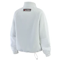 Veste polaire blanche à demi-zip pour femme WEAR by Erin Andrews des Tampa Bay Buccaneers