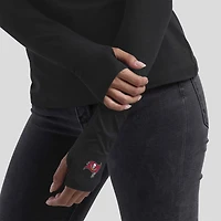 T-shirt à manches longues et empiècement en maille noire Tampa Bay Buccaneers pour femme WEAR by Erin Andrews x Gracie Hunt