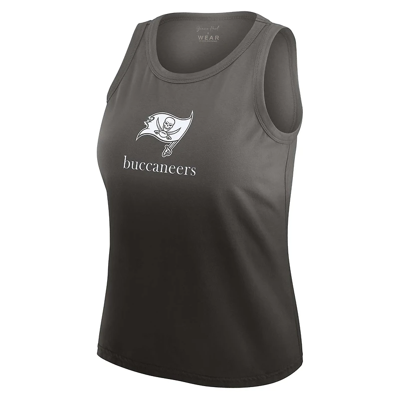 Débardeur ombré Tampa Bay Buccaneers Pewter pour femme WEAR by Erin Andrews x Gracie Hunt