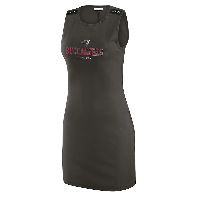 Women's WEAR by Erin Andrews x Gracie Hunt Pewter Tampa Bay Buccaneers Ribbed Tank Dress