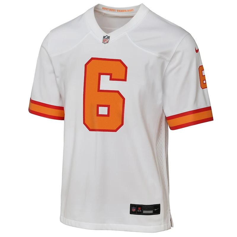 Youth Baker Mayfield White '76 Tampa Bay Buccaneers  Game Jersey