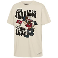 Youth Mitchell & Ness Cream Tampa Bay Buccaneers Captain Fear Mascot T-Shirt