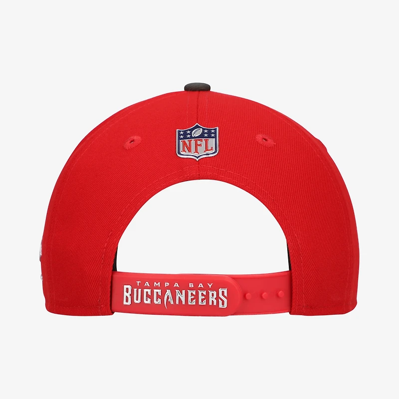 Youth New Era Red/Pewter Tampa Bay Buccaneers 2026 NFL Draft Pre-Curved 9FIFTY Snapback Hat