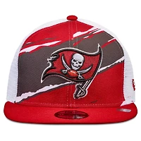 Youth New Era Red Tampa Bay Buccaneers Tear 9FIFTY Trucker Snapback Hat
