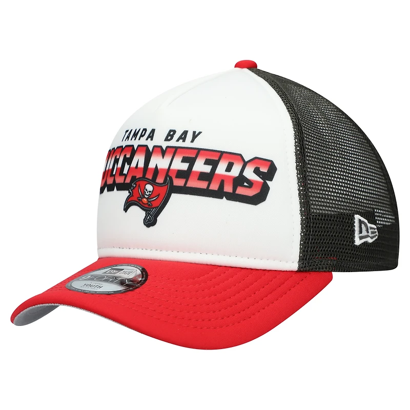 Youth New Era  White/Red Tampa Bay Buccaneers Streak 9FORTY A-Frame Adjustable Hat