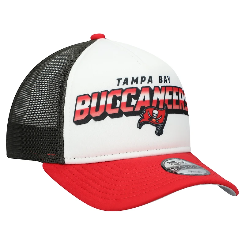 Youth New Era  White/Red Tampa Bay Buccaneers Streak 9FORTY A-Frame Adjustable Hat