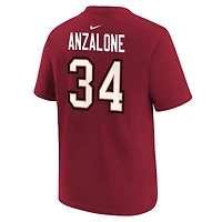 Youth Nike Alex Anzalone Red Tampa Bay Buccaneers Name & Number T-Shirt