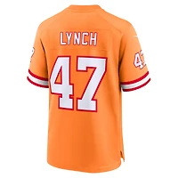 Maillot de match joueur retraité Nike John Lynch orange Tampa Bay Buccaneers pour jeune