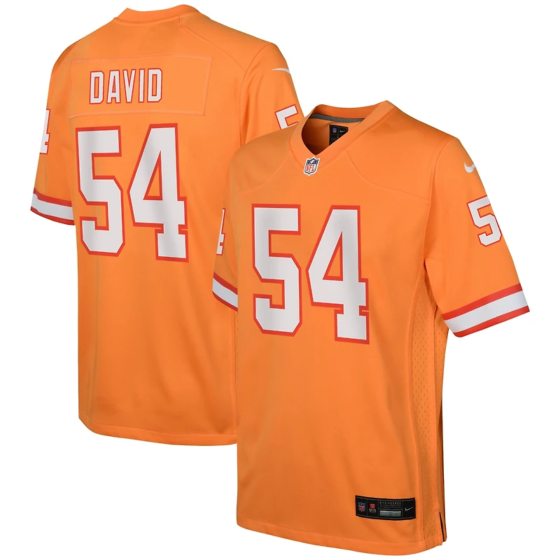 Maillot de match alternatif Nike Lavonte David Orange des Tampa Bay Buccaneers pour jeune