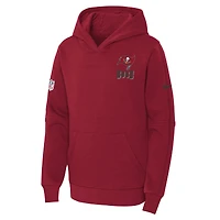 Youth Nike Red Tampa Bay Buccaneers Club Fleece Pullover Hoodie