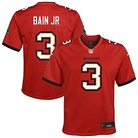 Maillot de match Nike pour enfant Rueben Bain Jr. rouge des Buccaneers Tampa Bay, porté par l'équipe Bay.