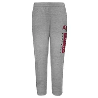Pantalon de survêtement en polaire Youth Outerstuff Heather Gray Tampa Bay Buccaneers Run Hard