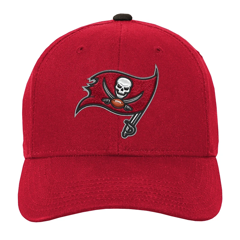 Youth Outerstuff Red Tampa Bay Buccaneers Team Pre-Curved Adjustable Hat